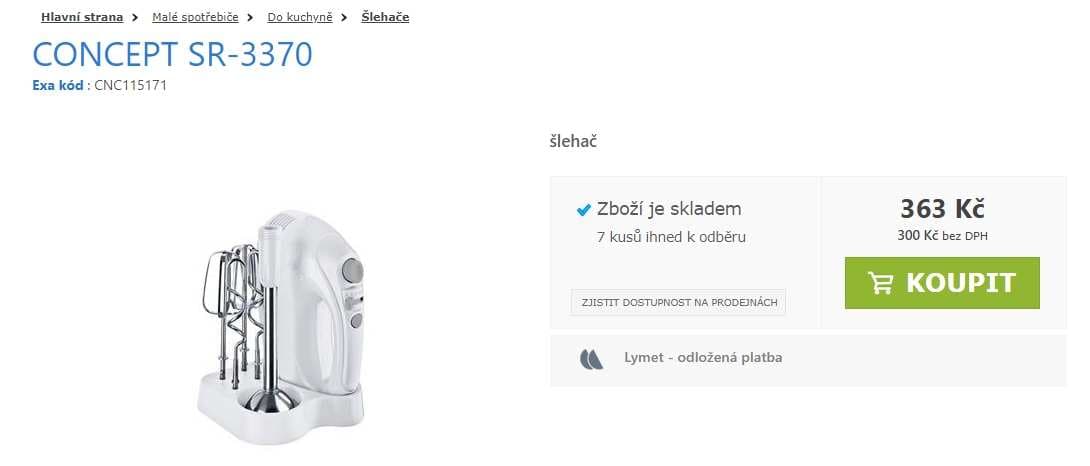 Hnětení, mixování, šlehání Concept SR-3370