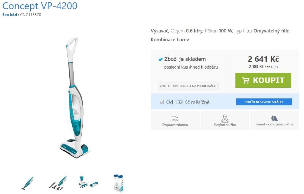 Vysavač a mop v 1 - Concept