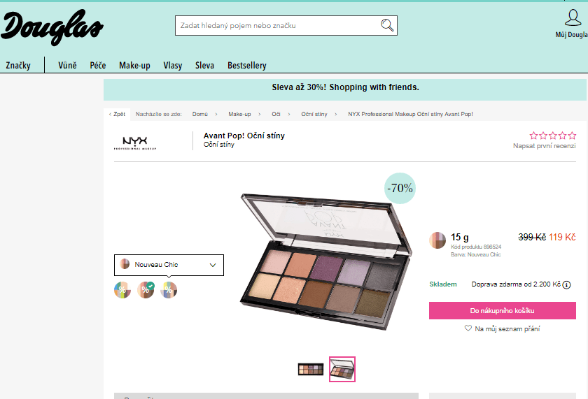 NYX Avant Pop! Oční stíny paletka