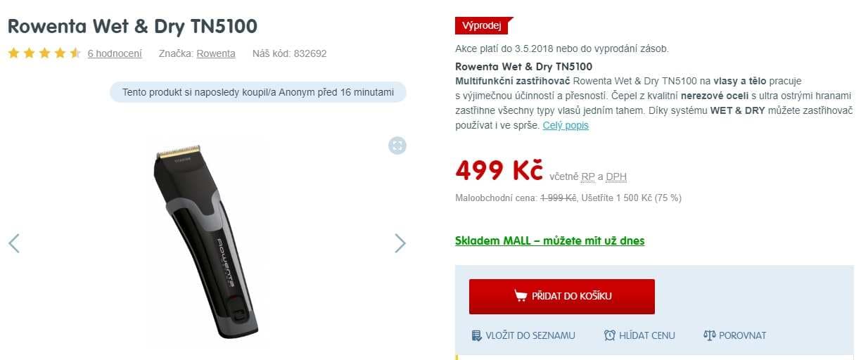 Multifunkční zastřihovač Rowenta Wet & Dry