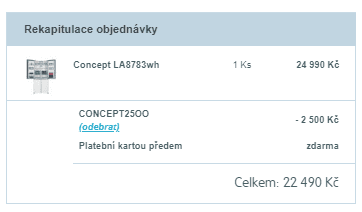 Americká lednice Concept, A+, No Frost