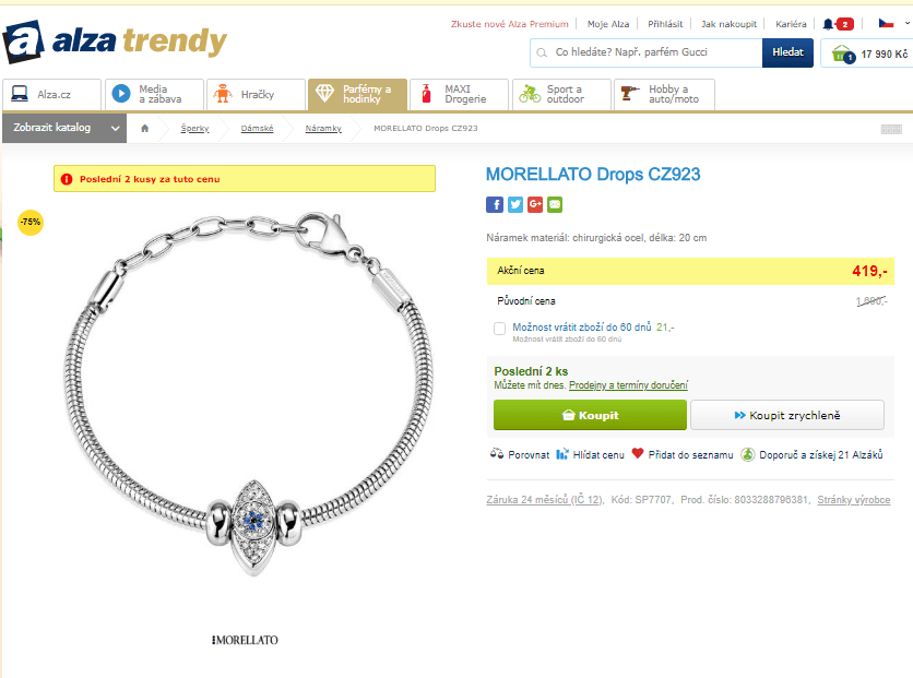 Dámský náramek MORELLATO Drops CZ923