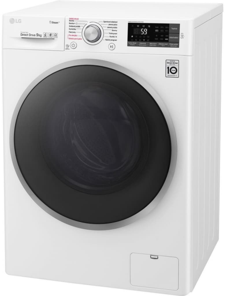 Pračka LG, 9kg, 1400 ot., pára, A+++