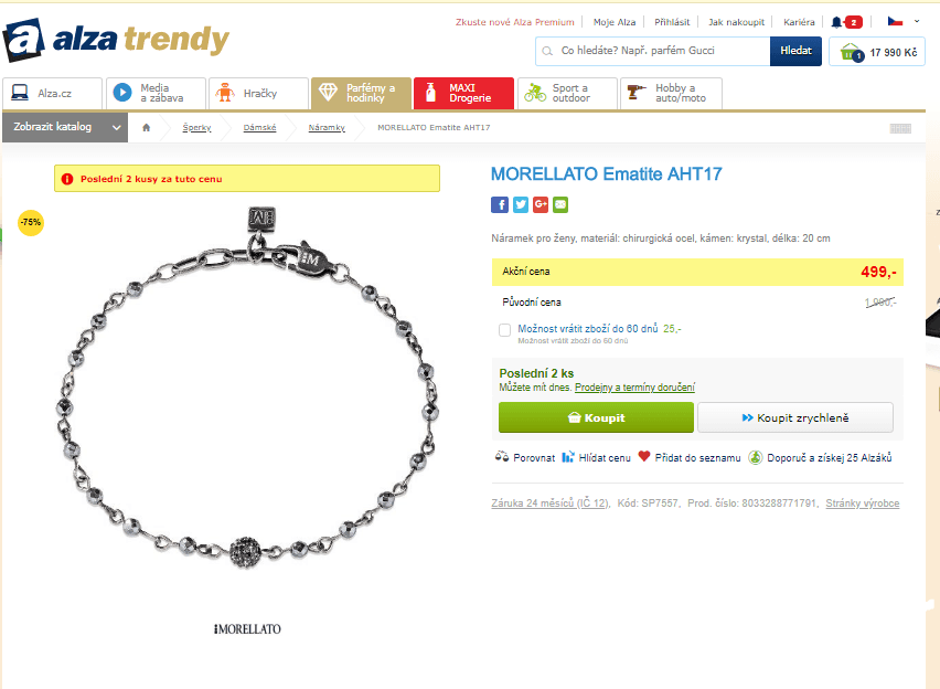 Dámský náramek MORELLATO Ematite AHT17