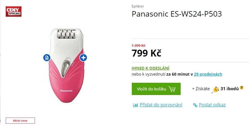 Dámský epilátor a holicí strojek Panasonic