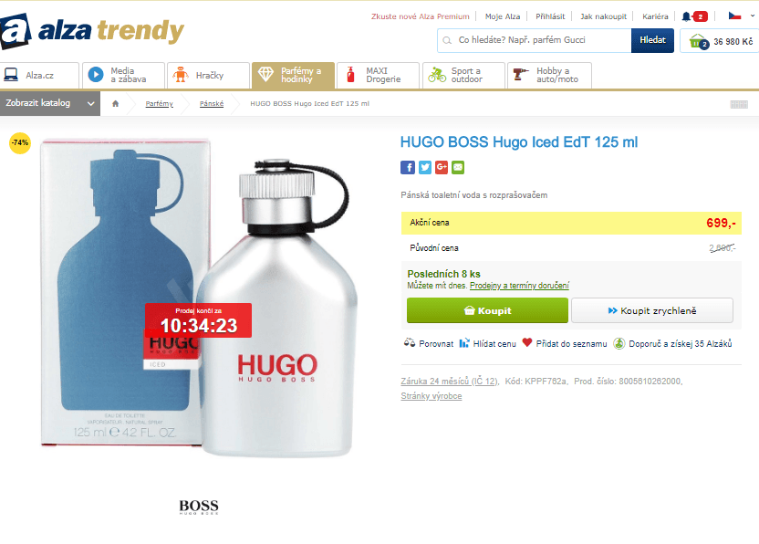Pánský parfém Hugo Boss Iced 125ml