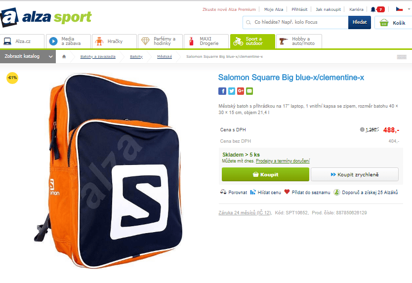 Městský batoh Salomon square / 21,4 l