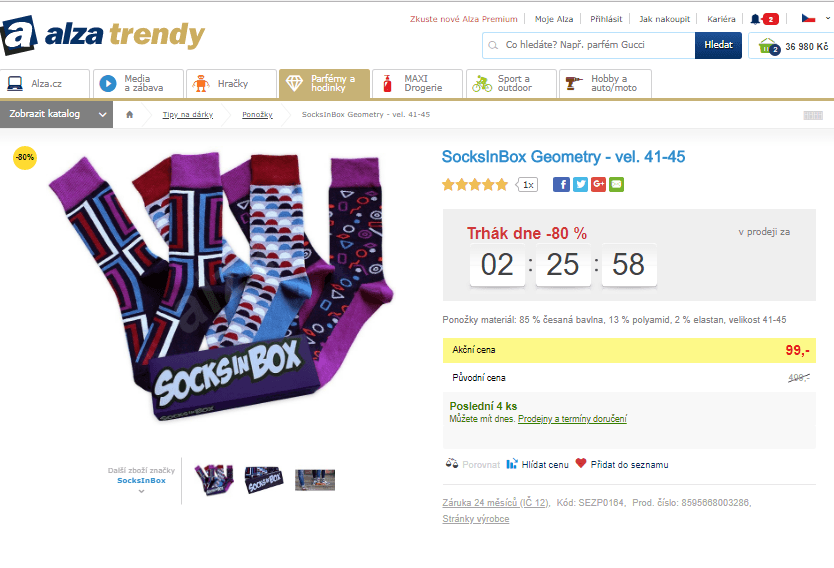 Ponožky SocksInBox vel. 41-45 (3kusy)