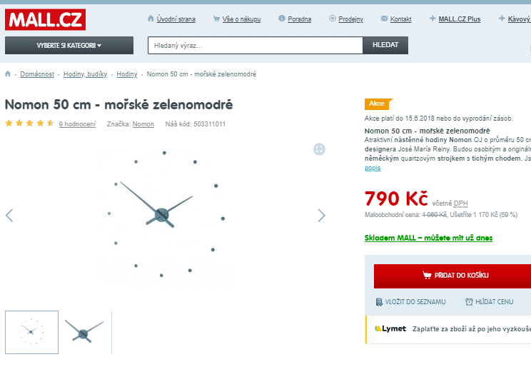 Designové hodiny Nomon OJ, 50 cm