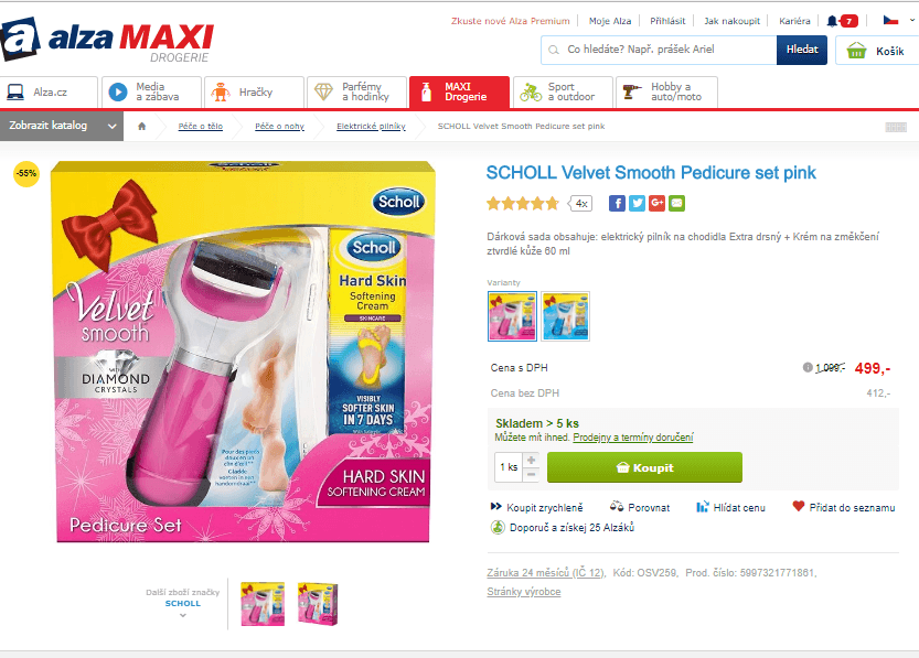 Scholl Velvet Smooth + hydratační krém