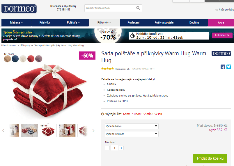 Sada polštáře a přikrývky Warm Hug