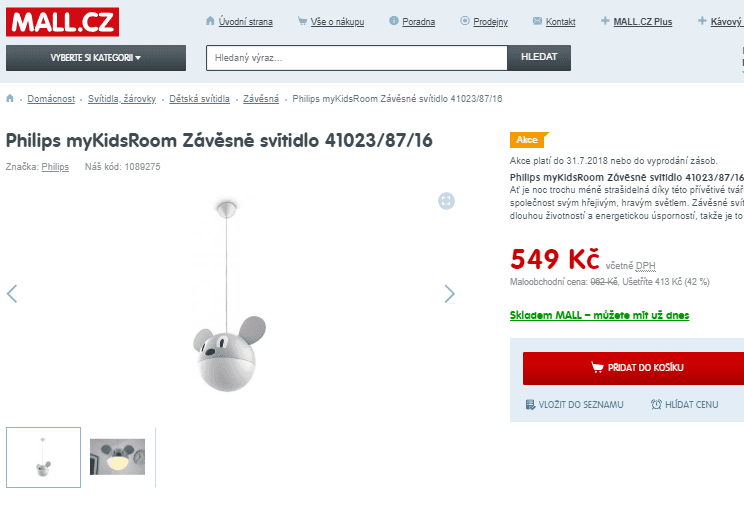Závěsné svítidlo dětské Philips myKidsRoom 
