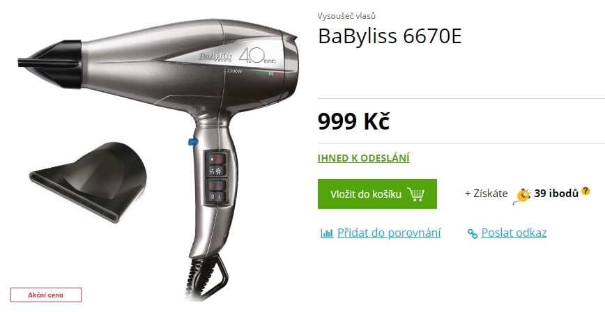Profesionální ionic fén BaByliss 6670E