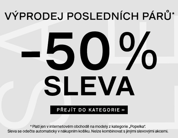 Extra sleva 50% na poslední páry bot