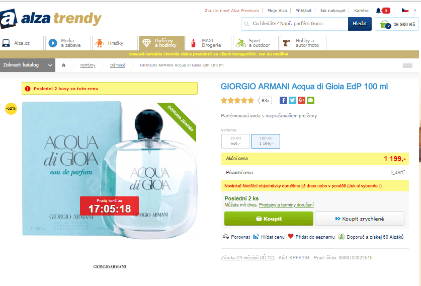 GIORGIO ARMANI Acqua di Gioia EdP 100 ml