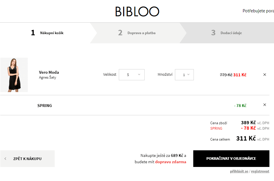 Bibloo.cz - sleva 20% na šaty a sukně