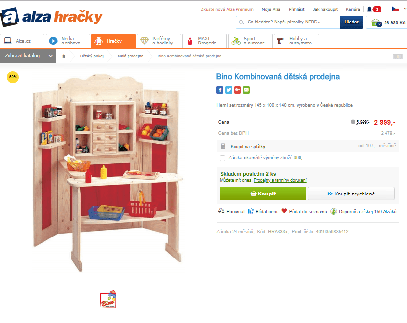 Kombinovaná dětská prodejna / divadlo