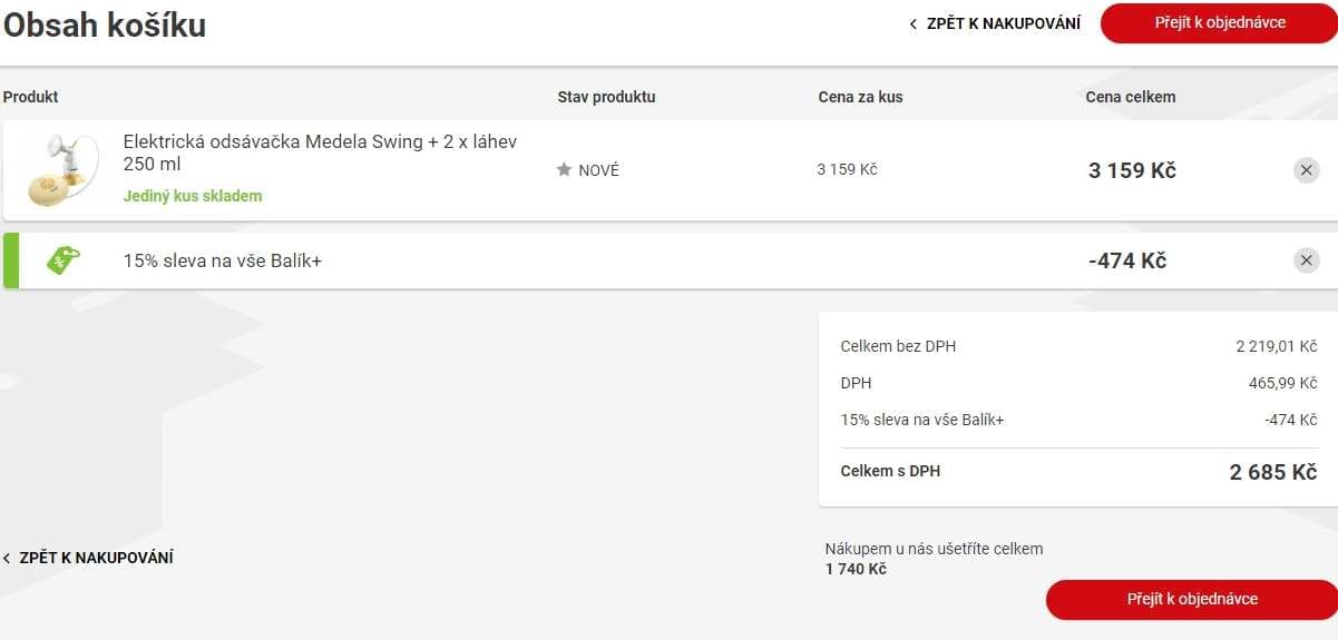 El. odsávačka  Medela Swing 2 + Calma