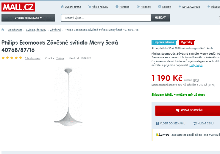 Závěsné svítidlo Philips Merry 40768/87/16