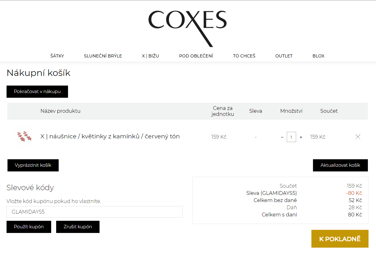 Coxes.cz - sleva 50% na bižuterii