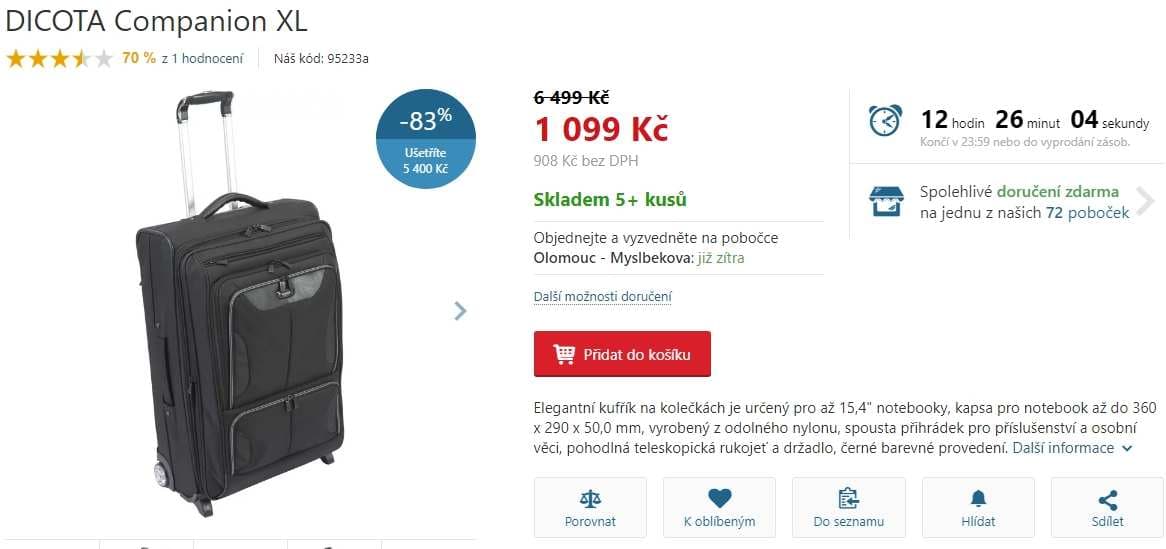 Manažerský cestovní kufr Dicota