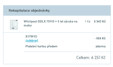 Kondenzační sušička Whirlpool, 7kg, 11 prg