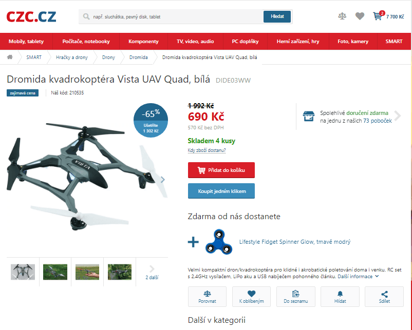 Dron Dromida Vista, 241 mm