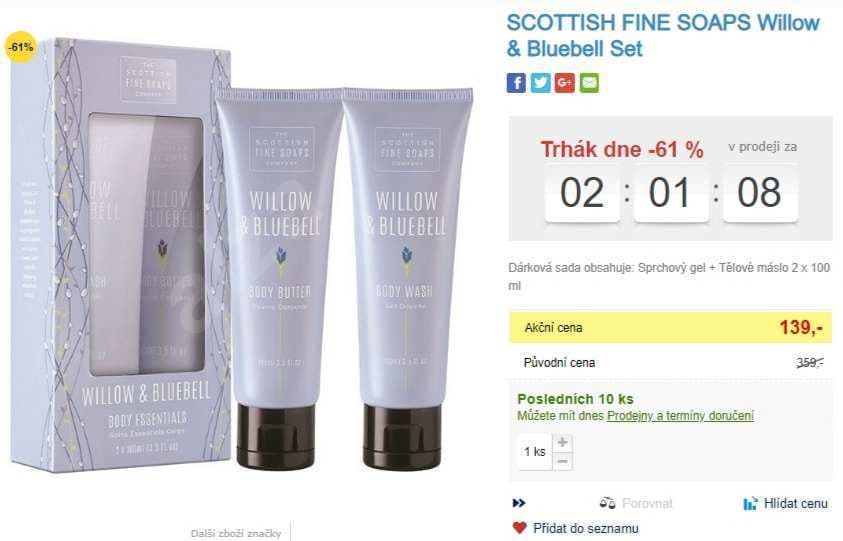 Dárková sada gel + máslo Scottish Fine Soaps