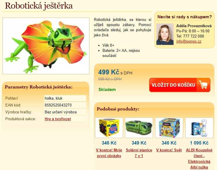 Robotická ještěrka Buki, stavebnice + robot