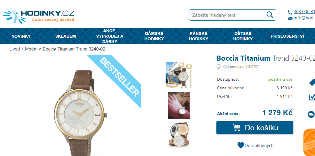 Dámské hodinky Boccia Titanium 3240-02