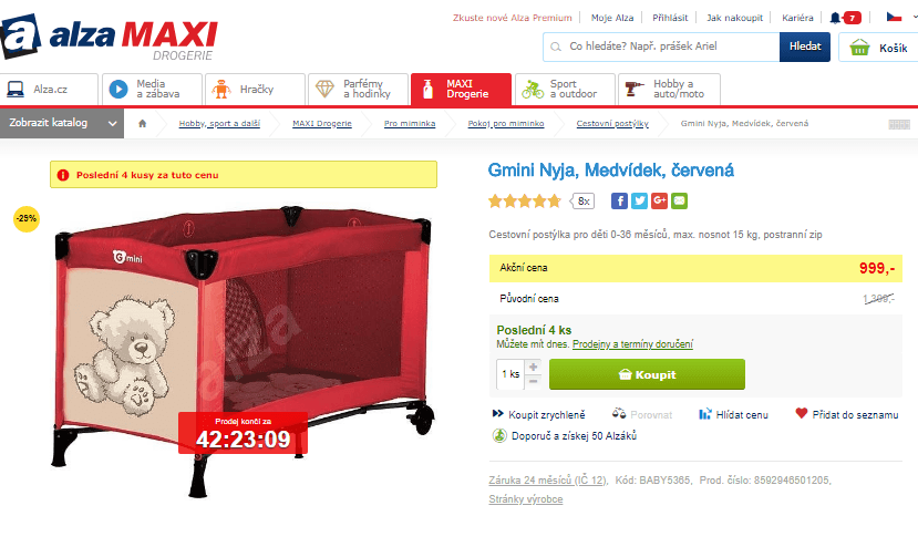 Dětská cestovní postýlka Gmini Nyja Medvídek