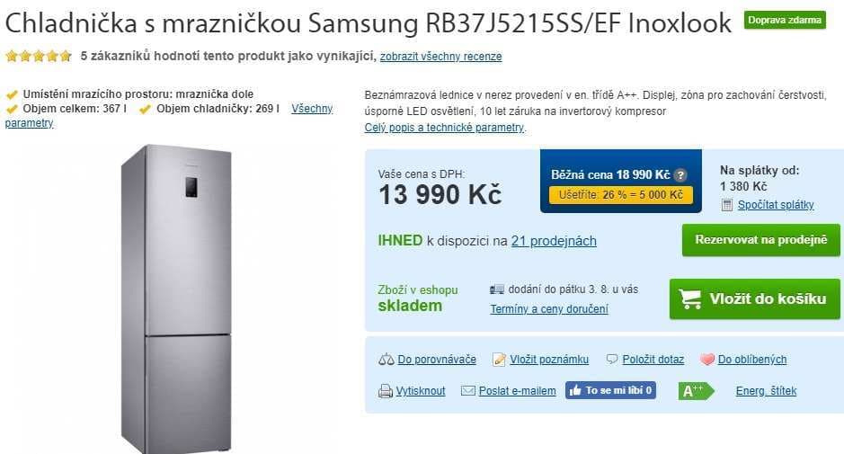 Komb. chladnička Samsung, A++, nerez