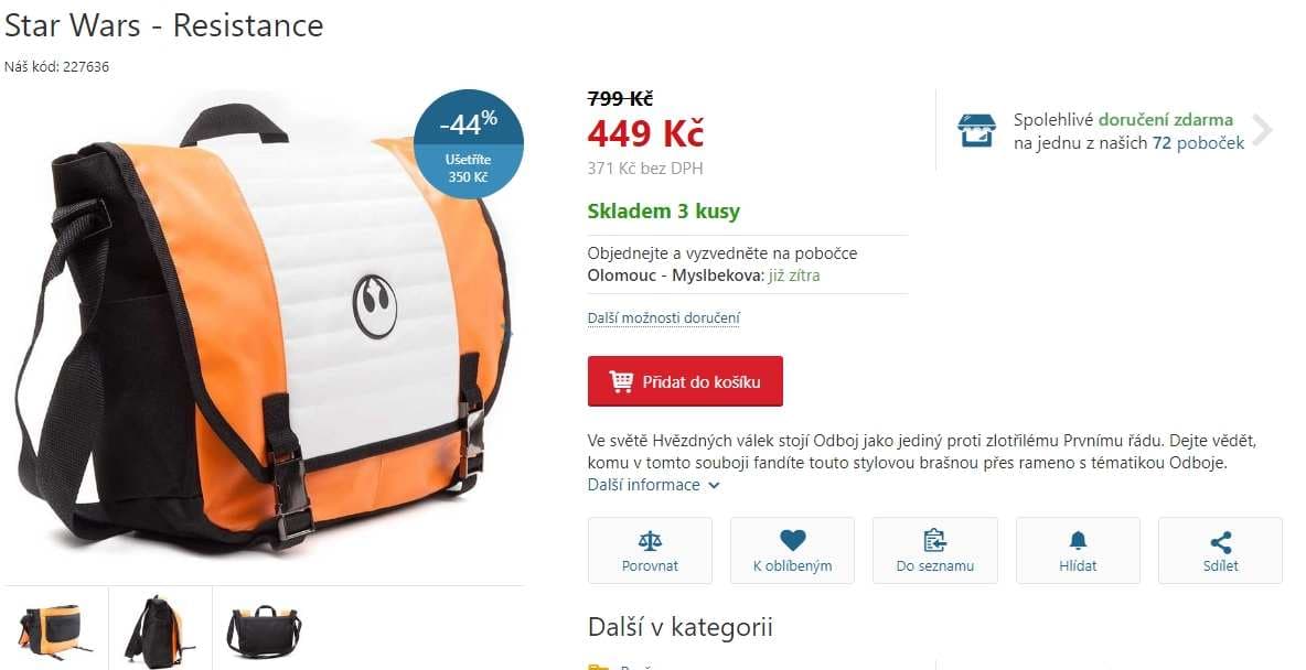 Taška na rameno Star Wars - Odboj