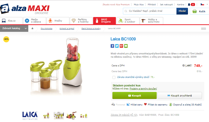 Smoothie mixér Laica BC1009