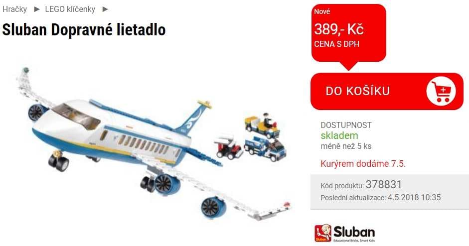 Stavebnice Sluban - Dopravní letadlo 463 dílků