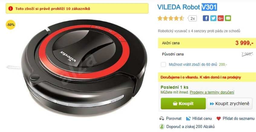 Robotický vysavač VILEDA Robot V301