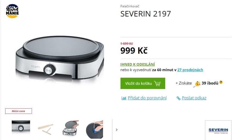 Palačinkovač Ariete-Scarlett - XXL, 37 cm