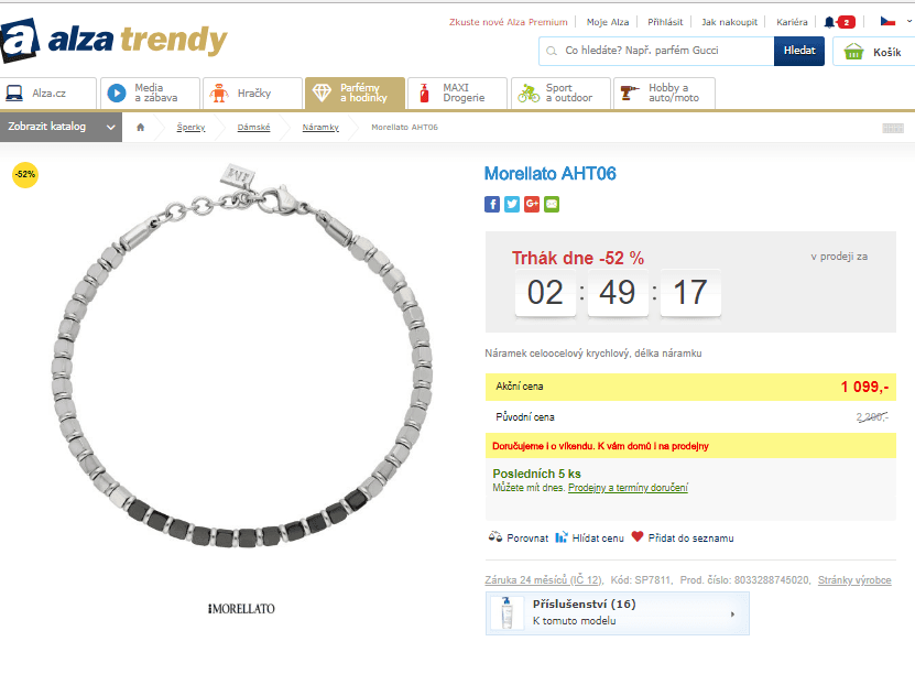 Pánský náramek MORELLATO Ematite AHT06