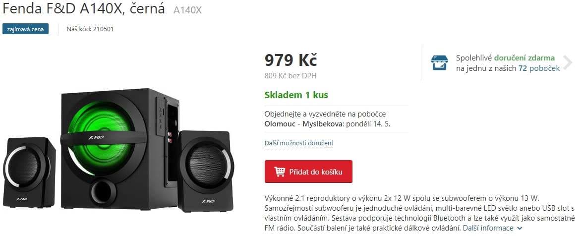 Reproduktory Fenda FampD - subwoofer