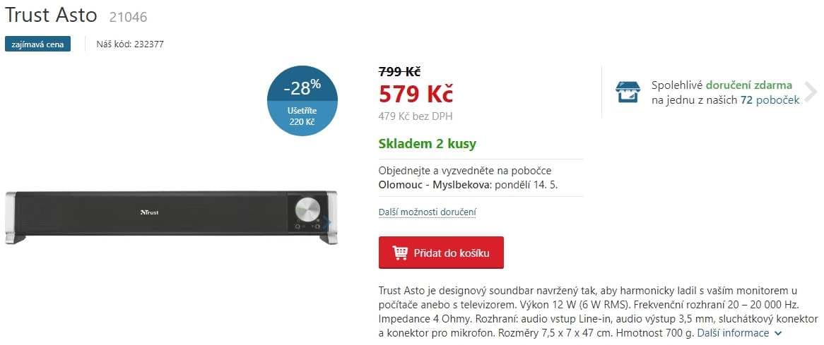 Soundbar Trust Asto