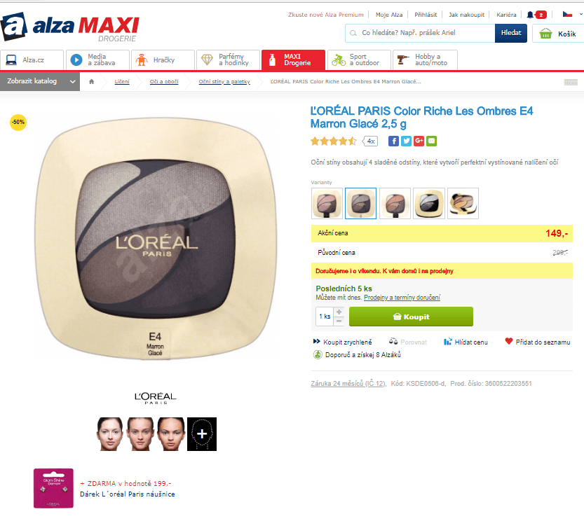 Oční stíny L'Oréal Paris Color Riche