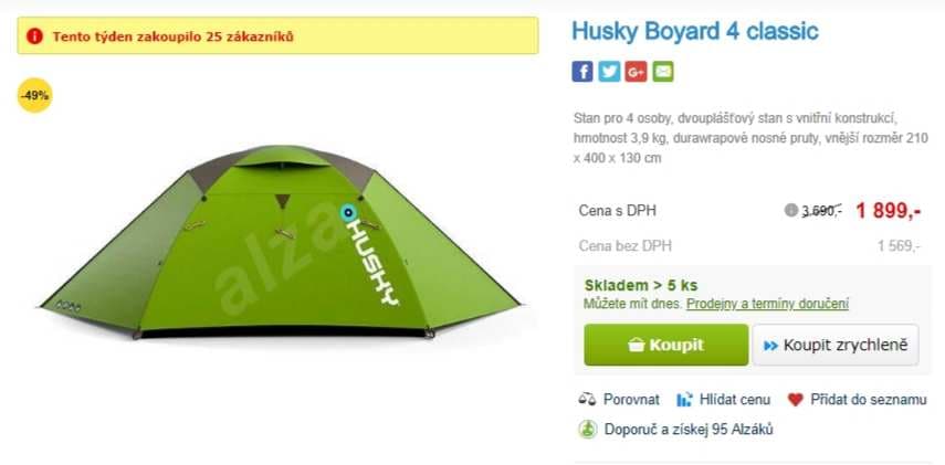 Stan pro 4 osoby Husky Boyard 4