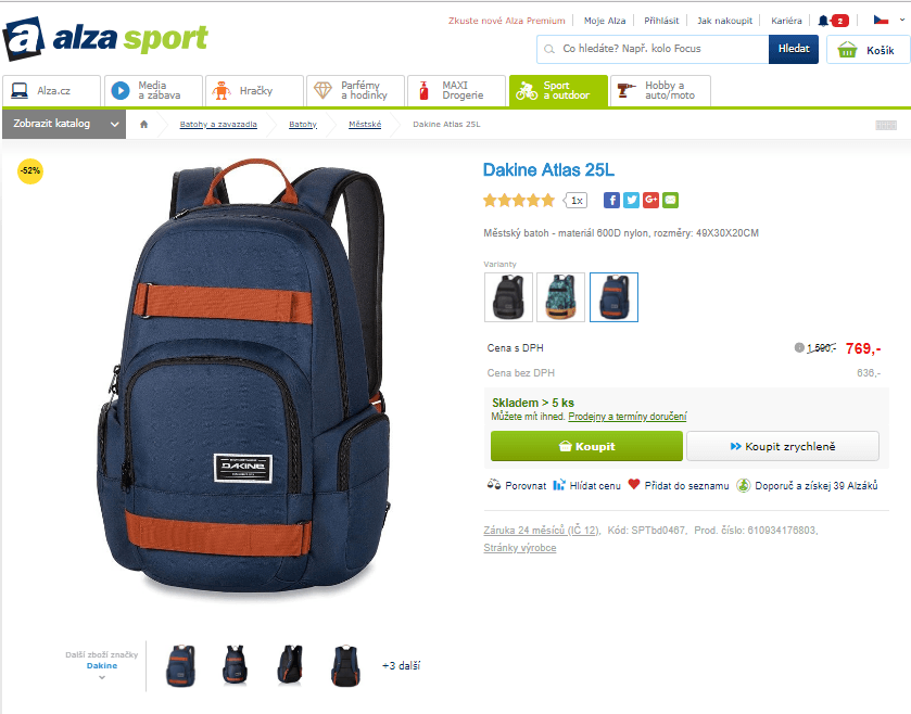 Městský batoh Dakine Atlas, 25L