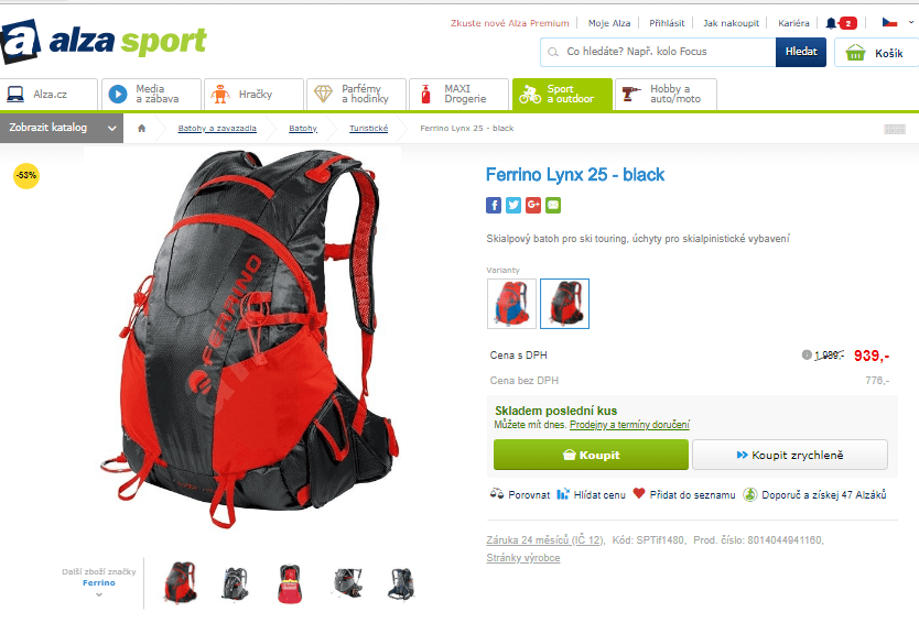 Skialpový batoh Ferrino Lynx 25