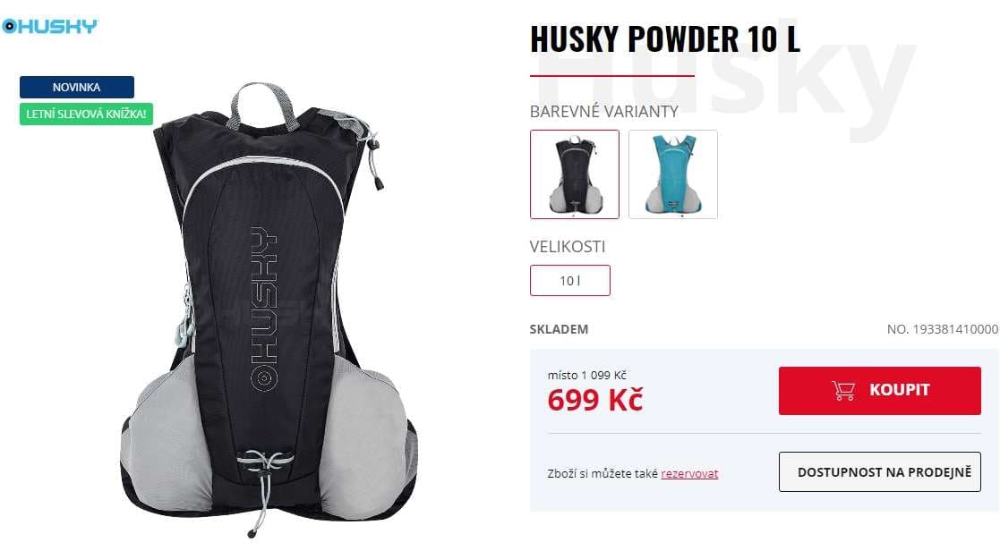Batoh pro cyklisty a běžce Husky Powder 10 l