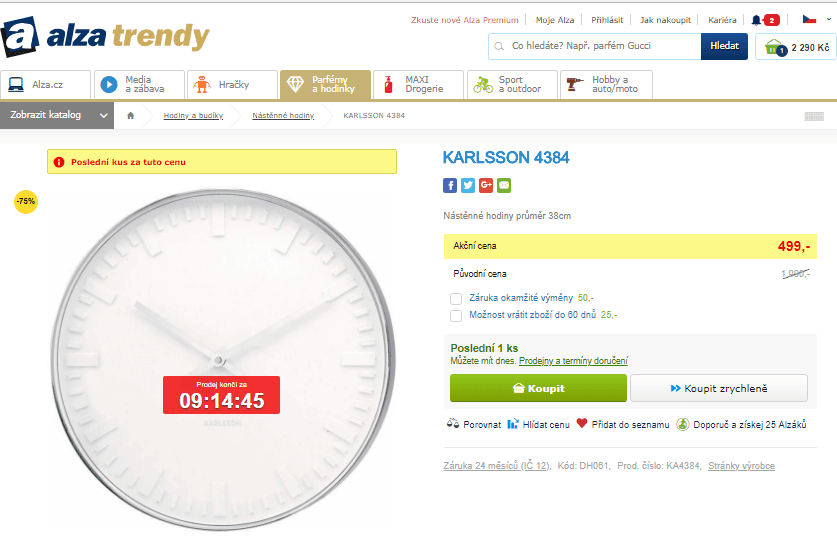 Nástěnné hodiny KARLSSON 4384