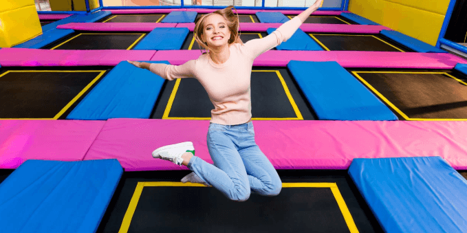 Skákání na trampolínách - vstup