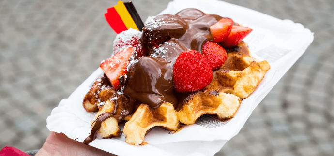 Pravé belgické waffle a teplý nápoj dle výběru