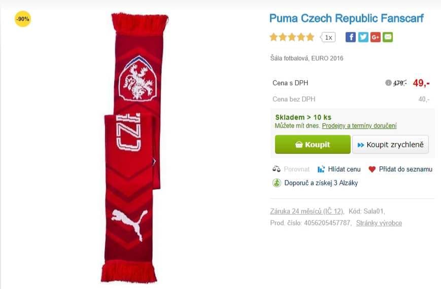 Fanouškovská šála ČR, EURO 2016