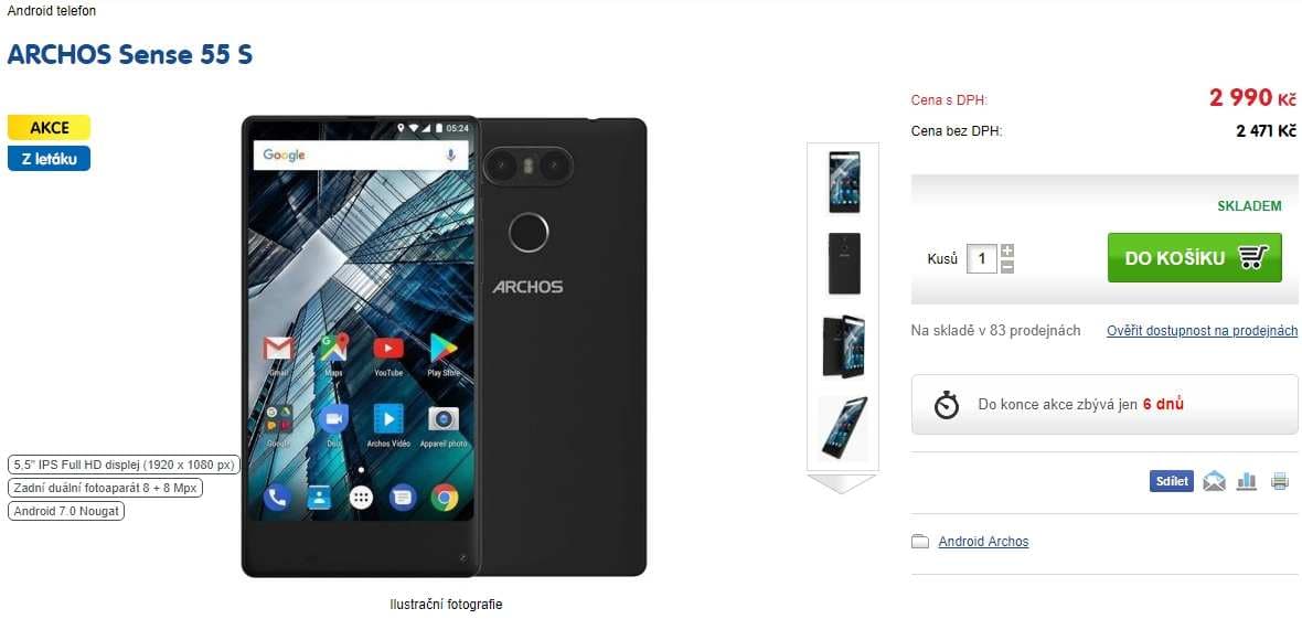 Archos, 4x 1,5GHz, 2GB RAM, 5,5", LTE